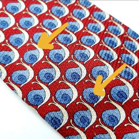GIORGIO SISTINA 100% Silk Novelty Snail Pattern Men's Necktie Vintage Flawed - Picture 11 of 13